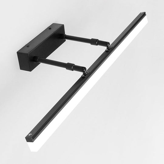 Minimalistic Led Vanity Sconce Light: Retractable Stick Design For Bathroom With Wall Mount Fixture