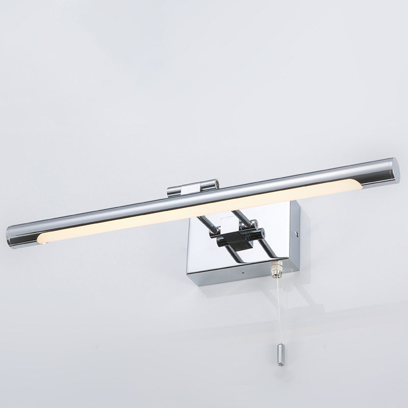 Modern Chrome Swingable Tube Vanity Light With Minimalist Led Acrylic Wall Sconce For Bath / 14