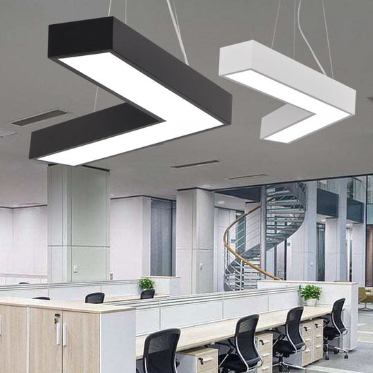 Sleek Metal V - Shaped Led Flush Mount Ceiling Light For Reception Room