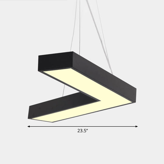 Sleek Metal V-Shaped Led Flush Mount Ceiling Light For Reception Room