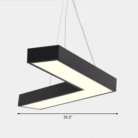 Sleek Metal V-Shaped Led Flush Mount Ceiling Light For Reception Room