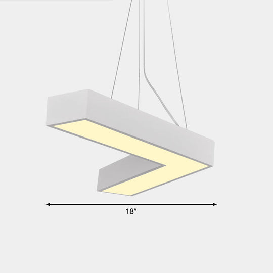 Sleek Metal V - Shaped Led Flush Mount Ceiling Light For Reception Room