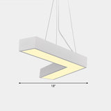 Sleek Metal V-Shaped Led Flush Mount Ceiling Light For Reception Room