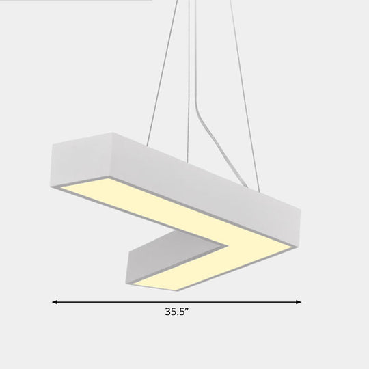 Sleek Metal V - Shaped Led Flush Mount Ceiling Light For Reception Room