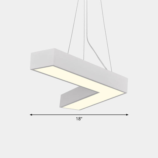 Sleek Metal V-Shaped Led Flush Mount Ceiling Light For Reception Room