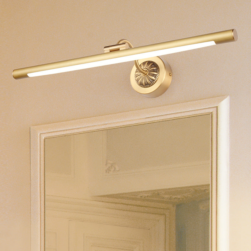Metal Led Picture Light Traditional Vanity Sconce With Swing Arm - Ideal For Bathrooms Bronze / 17