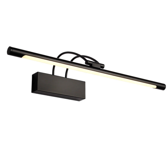 Rotatable Metal Tubular Led Vanity Sconce - Simple Style Wall Mount Lighting For Bath