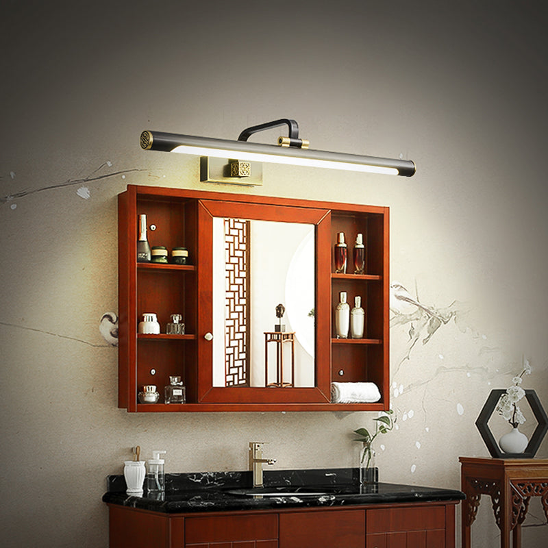 Rotating Tube Wall Vanity Light - Traditional Metal Led Bathroom Lighting Fixture