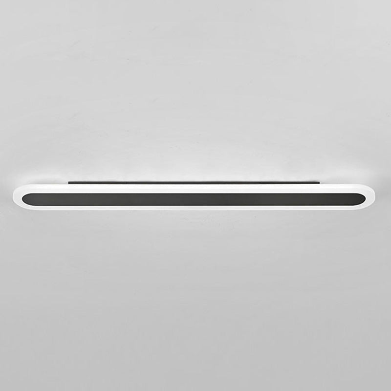 Nordic Style Acrylic Bar Led Wall Sconce For Corridor Lighting Black / 31.5 Warm