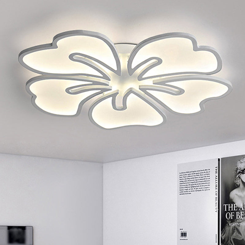 Modern Acrylic Flush Mount Flower Ceiling Lamp Available In 3/4/5-Light Options Warm/White/Natural