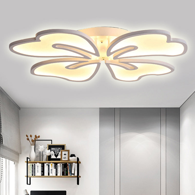 Modern Acrylic Flush Mount Flower Ceiling Lamp Available In 3/4/5-Light Options Warm/White/Natural