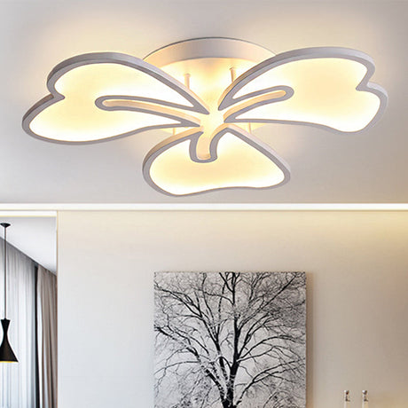 Modern Acrylic Flush Mount Flower Ceiling Lamp Available In 3/4/5-Light Options Warm/White/Natural
