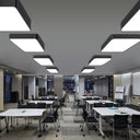 Contemporary Black Led Flushmount Ceiling Lamp For Office Spaces / 23.5’ White