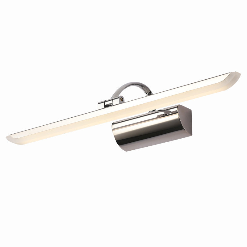 Modern Stainless Steel Bathroom Led Wall Vanity Light - Chrome Finish
