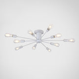 Modern Industrial Metal Flush Mount Ceiling Light Fixture 10 / White