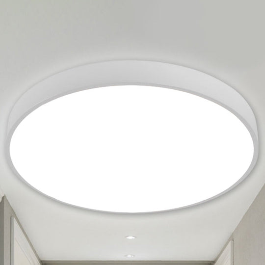 Nordic Led Ceiling Light With Acrylic Diffuser For Hallways - Sleek Metal Flush Mount