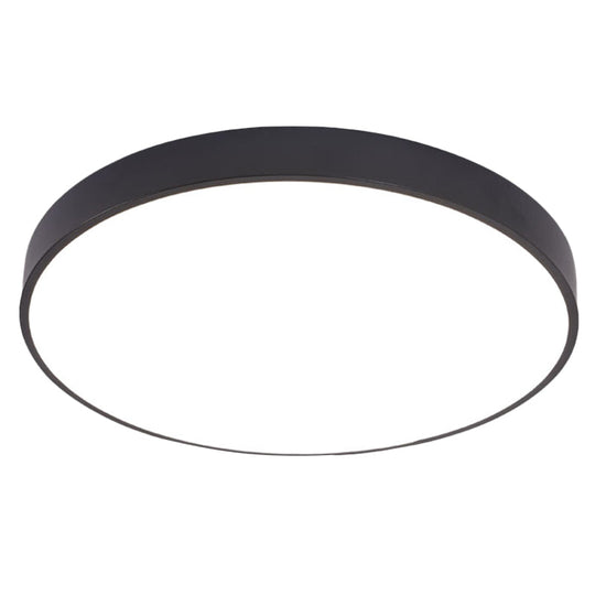 Nordic Led Ceiling Light With Acrylic Diffuser For Hallways - Sleek Metal Flush Mount