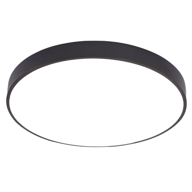 Nordic Led Ceiling Light With Acrylic Diffuser For Hallways - Sleek Metal Flush Mount