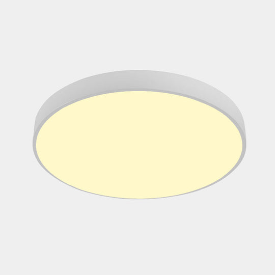 Nordic Led Ceiling Light With Acrylic Diffuser For Hallways - Sleek Metal Flush Mount