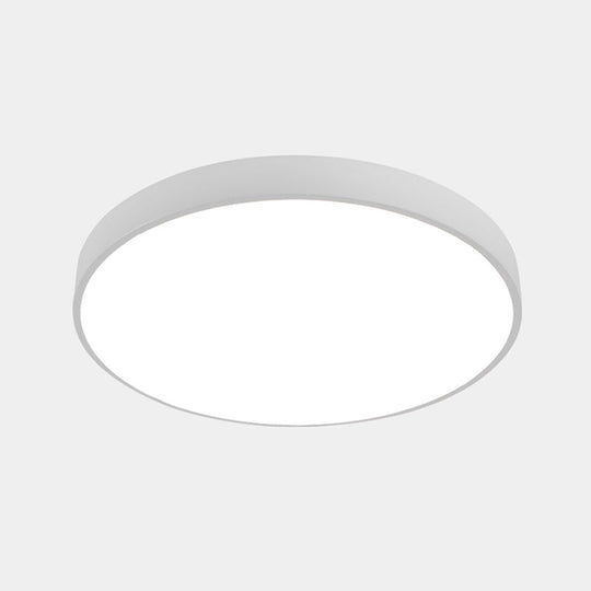 Nordic Led Ceiling Light With Acrylic Diffuser For Hallways - Sleek Metal Flush Mount