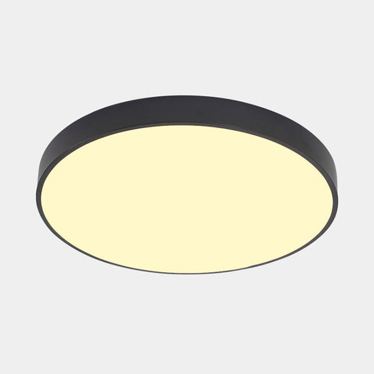 Nordic Led Ceiling Light With Acrylic Diffuser For Hallways - Sleek Metal Flush Mount