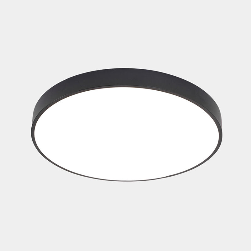 Nordic Led Ceiling Light With Acrylic Diffuser For Hallways - Sleek Metal Flush Mount