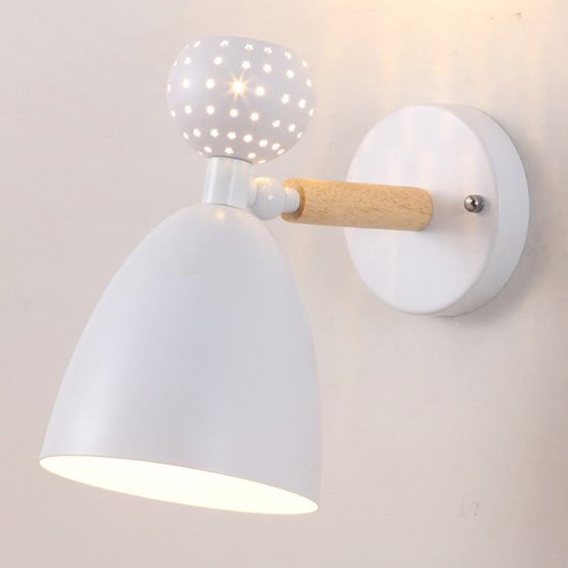 Nordic Metal Wall Lamp With Rotating Head - Ideal For Small Spaces White / Trumpet