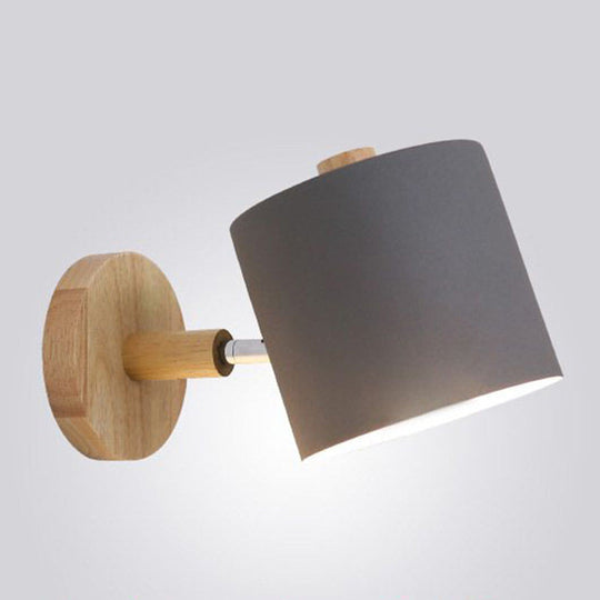 Nordic Metal Wall Lamp With Rotating Head - Ideal For Small Spaces Grey / Cylinder