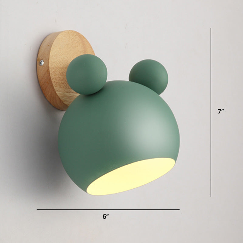 Macaron Style Rotatable Shade Wall Mounted Reading Light - 1-Light Metal Lamp For Bedroom