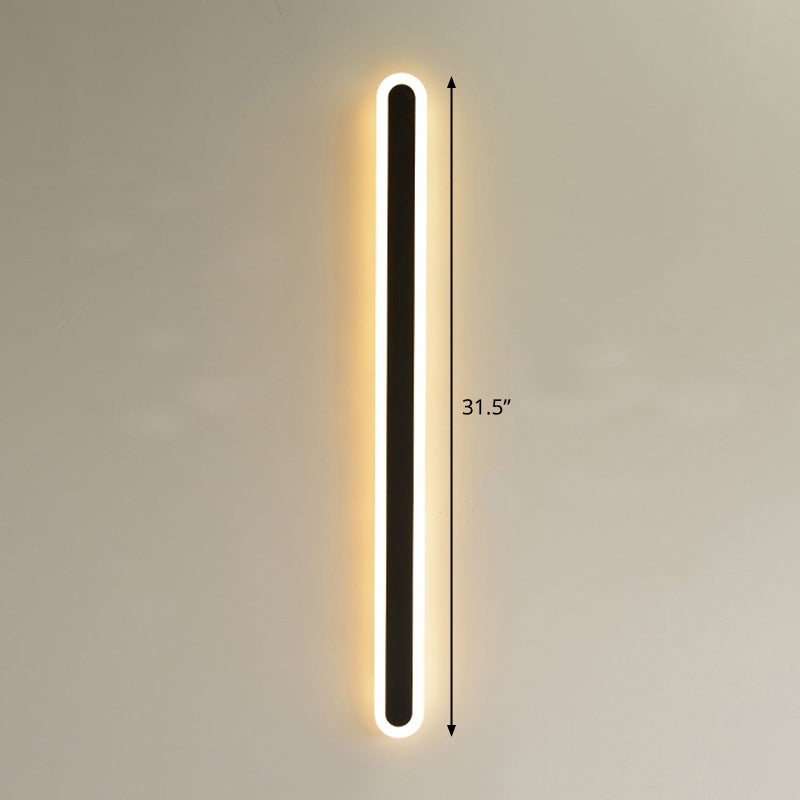Sleek Elliptical Acrylic Wall Sconce With Led Lighting For Aisle
