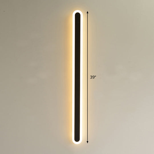 Sleek Elliptical Acrylic Wall Sconce With Led Lighting For Aisle