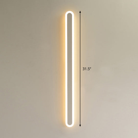 Sleek Elliptical Acrylic Wall Sconce With Led Lighting For Aisle
