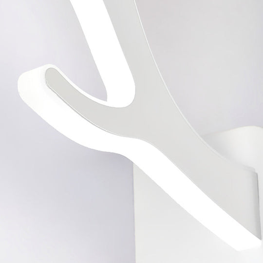 Metallic Antler Sconce Led Wall Lamp For Bedroom