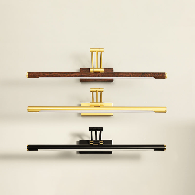 Led Wall Mount Vanity Light - Minimalist Tube Shape Acrylic Fixture With 3-Joint Swing Arm