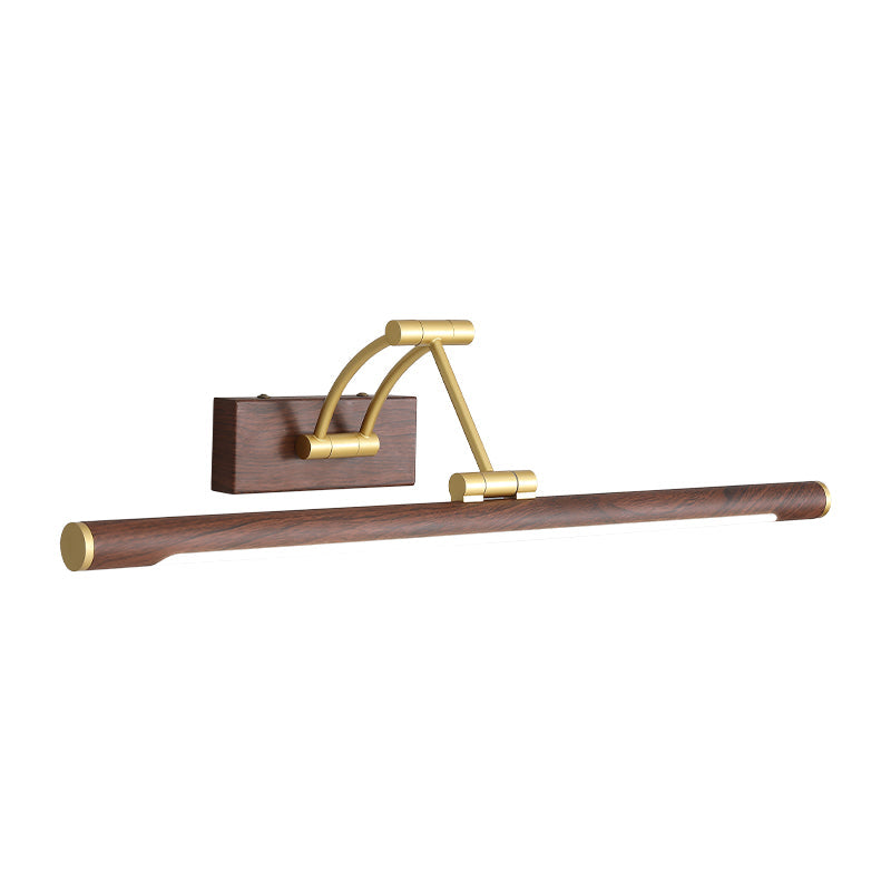 Led Wall Mount Vanity Light - Minimalist Tube Shape Acrylic Fixture With 3-Joint Swing Arm