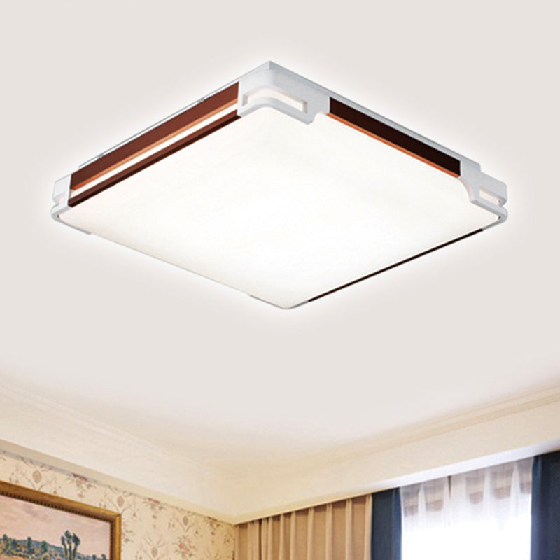 Simplicity Thin Acrylic Ceiling Light - Led Brown Flushmount (20.5/25/35 Wide) / 20.5