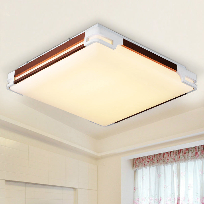 Simplicity Thin Acrylic Ceiling Light - Led Brown Flushmount (20.5’/25’/35’ Wide)