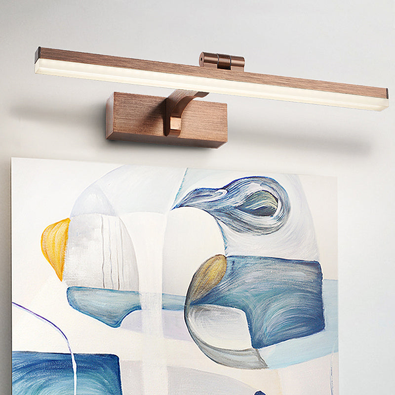 Swingable Minimalistic Led Vanity Wall Light: Aluminum Linear Fixture