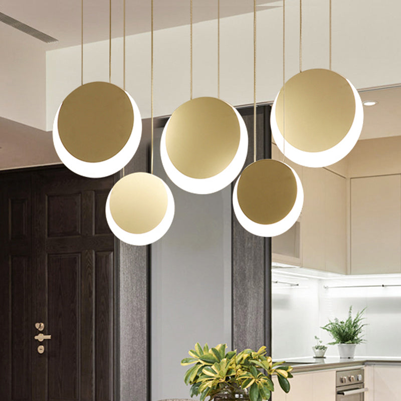 Anna - Moon Shaped Pendant Nordic Metal 3/4/5 Lights Cluster Light