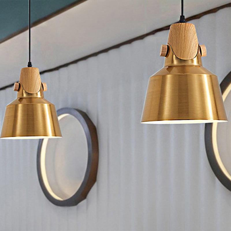 Modern Dome Metal Pendant Light Brass Hanging Lamp Kit For Restaurants - 8.5/14 Wide