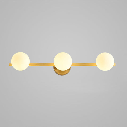 Postmodern Gold Glass Modo Vanity Wall Mount Lamp - Perfect For Bathrooms