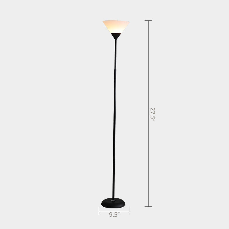 Country Living Room Acrylic Torchiere Floor Lamp With Flexible Arm