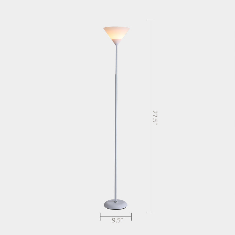 Country Living Room Acrylic Torchiere Floor Lamp With Flexible Arm