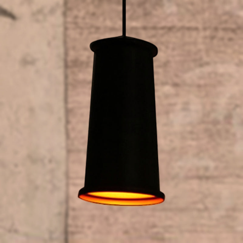 Vintage Style Pendant Light With Metal Shade | 1 Bulb Suspension Lighting For Dining Room In