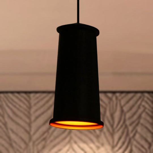 Vintage Style Pendant Light With Metal Shade | 1 Bulb Suspension Lighting For Dining Room In