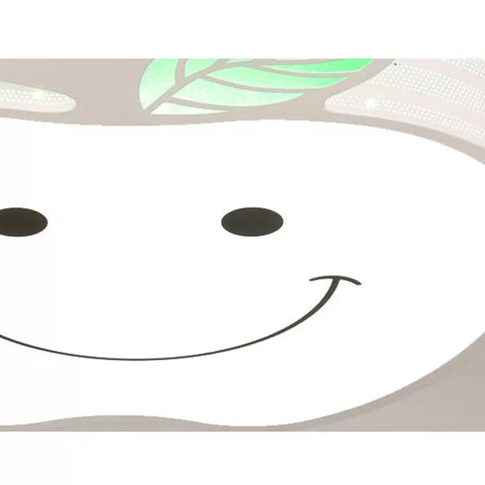 Modern Apple Flush Mount Light: Acrylic Metal Nordic Style Ceiling Fixture For Living Rooms