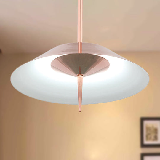 Metal Nordic Style Pendant Light - Black/Copper/Gold Cone Shade Perfect For Dining Rooms
