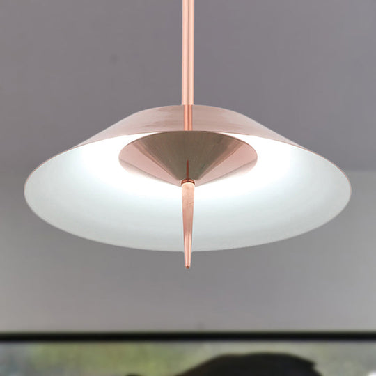 Metal Nordic Style Pendant Light - Black/Copper/Gold Cone Shade Perfect For Dining Rooms