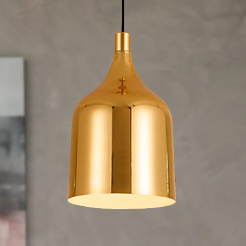 Retro Style Metal Pendant Light In Gold 6/8/10.5 Diameter For Dining Table Or Ceiling 1-Light