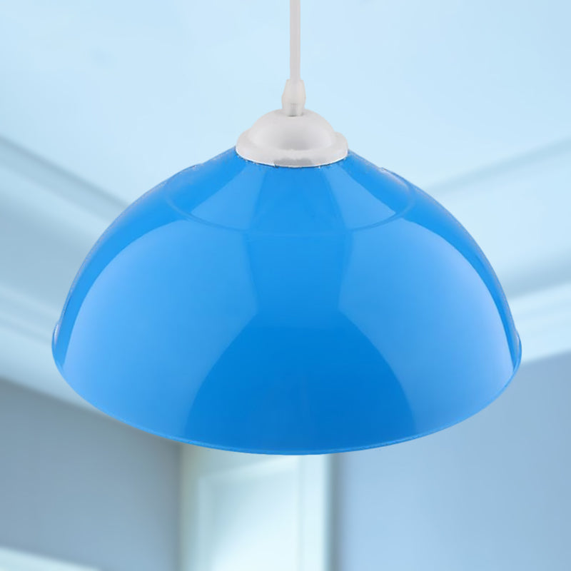 Modern Metallic Pendant Light In Polished Black/Grey - 1-Light Ceiling Hanging Fixture For Dining